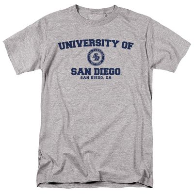 University of San Diego Official Circle Logo Unisex Adult T-Shirt, Athletic Heather, 3X-Large