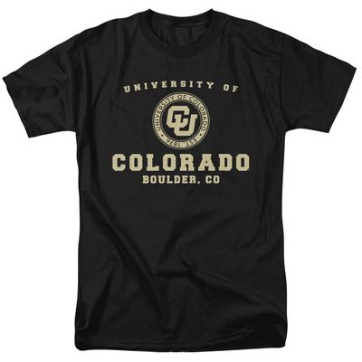 University of Colorado Official Circle Logo Unisex Adult T-Shirt, Black, 7X-Large