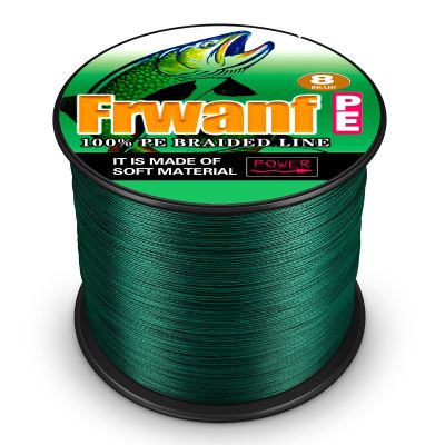 Frwanf 8 Strands Braided Fishing Line Unmatched Tensile Strength 100% PE Braided Line-Abrasion Resistant-No Stretch-Fishing String for Saltwater and Freshwater