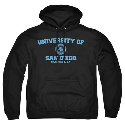 University of San Diego Official Circle Logo Unisex Adult Pull-Over Hoodie,Black, 2X-Large