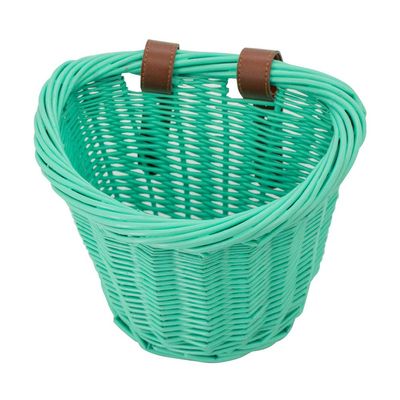 Bike Basket, Little Box Made by Willow for Bicycle, Arts and Crafts. (Green)