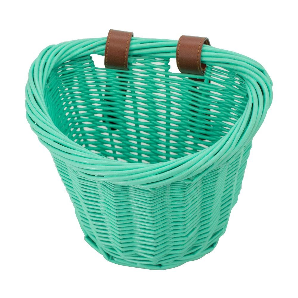 Bike Basket, Little Box Made by Willow for Bicycle, Arts and Crafts. (Green)
