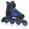 Nattork Adjustable Blades Roller Skates for Adults Women and Men,Outdoor & Indoor Black Inline Skates for Kids,Boys,Beginners, Men Size 9.5 10.5 11 12 view 1