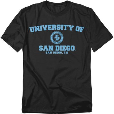 University of San Diego Official Circle Logo Unisex Adult T-Shirt, Black, 4X-Large