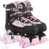 Kids Roller Skates for Girls, Pink Adjustable Rollerskates with Light Up Wheels for Teens Youth Ages 6-12 10 11 12, Beginners Outdoor Sports, Best Birthday Gift for Girls Kids view 1