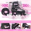 Kids Roller Skates for Girls, Pink Adjustable Rollerskates with Light Up Wheels for Teens Youth Ages 6-12 10 11 12, Beginners Outdoor Sports, Best Birthday Gift for Girls Kids view 4