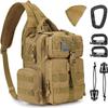 G4Free Large Tactical EDC Sling Bag Backpack, Military Molle Bag Single Strap Shoulder Backpack for Men (Tan) view 1