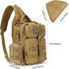 G4Free Large Tactical EDC Sling Bag Backpack, Military Molle Bag Single Strap Shoulder Backpack for Men (Tan) view 2