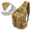 G4Free Large Tactical EDC Sling Bag Backpack, Military Molle Bag Single Strap Shoulder Backpack for Men (Tan) view 3