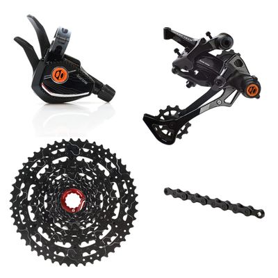 Box One/Two Prime 9 X-Wide 11-50T Range Multi Shift Drivetrain Cycling Groupset Shifter Rear Derailleur Bike Cassette Chain Shift Cable & Housing Kit