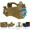 Yzpacc Airsoft Mask with Goggles, Foldable Half Face Airsoft Mesh Mask with Ear Protection for Paintball Shooting Cosplay CS Game view 3