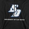 University of San Diego Official Distressed Primary Unisex Adult Pull-Over Hoodie,Black, 2X-Large view 2