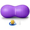 Anti-Burst Peanut Ball  High Weight Capacity Exercise Ball for Birth, Yoga, Pilates & Physical Therapy, Eco-Friendly PVC Fitness Ball for Kids & Adults, Includes Pump31.5x15.7inch (80x40cm)Purple) view 1
