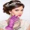 SATINIOR Ladies Lace Gloves for Women Tea Party Elegant Short Courtesy Gloves for Wedding Dinner Opera Parties(Purple) view 4