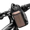 2PCS Bike Water Bottle Holder Bag, Caudblor Insulated Bicycle Coffee Cup Holders with Phone Storage, Black Handlebar Drink/Beverage Container for Walker/Cruiser/Exercise/Mountain Bike view 1