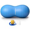 Anti-Burst Peanut Ball  High Weight Capacity Exercise Ball for Birth, Yoga, Pilates & Physical Therapy, Eco-Friendly PVC Fitness Ball for Kids & Adults, Includes Pump ( 39x20 inch (100x50cm)Blue) view 1