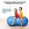 Anti-Burst Peanut Ball  High Weight Capacity Exercise Ball for Birth, Yoga, Pilates & Physical Therapy, Eco-Friendly PVC Fitness Ball for Kids & Adults, Includes Pump ( 39x20 inch (100x50cm)Blue) view 4