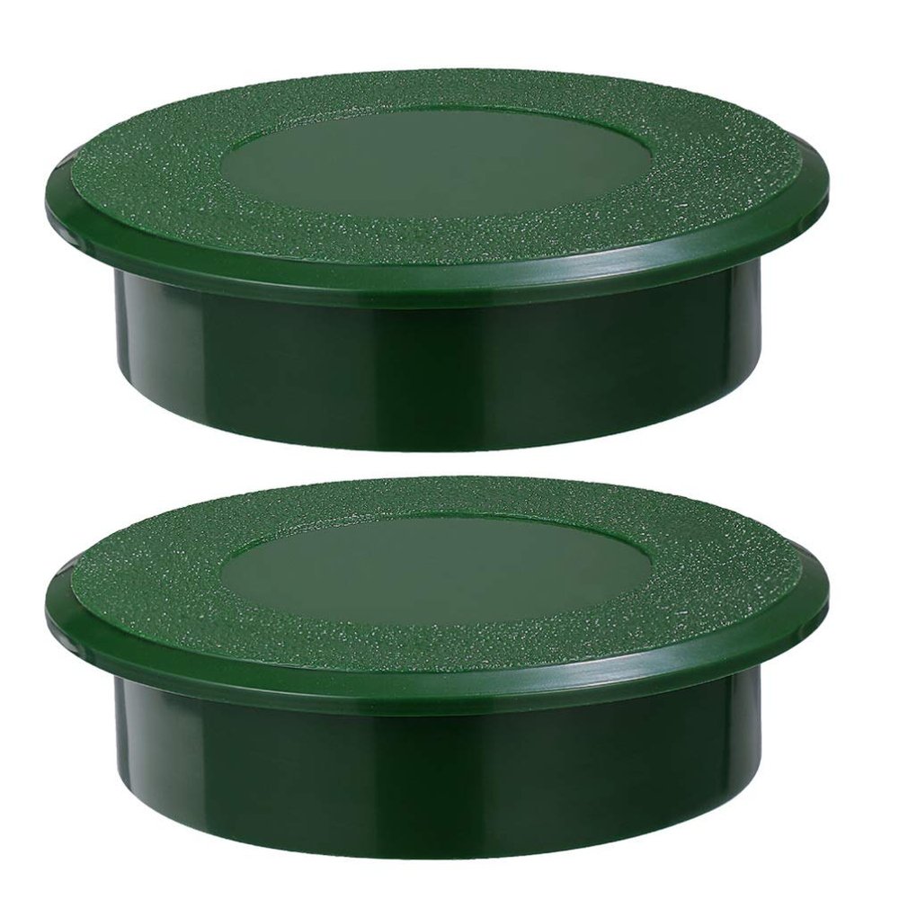 BESPORTBLE Golf Hole Cup Cover Green Golf Putting Holes Cover Plastic Putting Golf Cup for Golf Hole Practice Training Outdoor Activities 2 Pieces