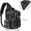 G4Free Large Tactical EDC Sling Bag Backpack, Military Molle Bag Single Strap Shoulder Backpack for Men (Black CP) view 2