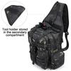 G4Free Large Tactical EDC Sling Bag Backpack, Military Molle Bag Single Strap Shoulder Backpack for Men (Black CP) view 3