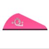 Q2i Archery 2 inch Rapt-X Vanes 50 Pack-Pink view 1