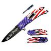 Blazing Steel 8 Inches Folding Knife I Drop Point Straight Edge I American Flag Handle I Camping I Outdoor I Hunting I EDC Pocket Knife I Proud of America Knife (American Flag) view 1