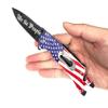 Blazing Steel 8 Inches Folding Knife I Drop Point Straight Edge I American Flag Handle I Camping I Outdoor I Hunting I EDC Pocket Knife I Proud of America Knife (American Flag) view 4