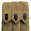Warcraft Exports U.S. Army GI USGI WWII Triple 3 Magazine Thompson Belt Holster 3 Cell Canvas Pouch-Khaki view 2