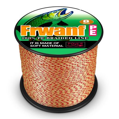 Frwanf 8 Strands Braided Fishing Line Unmatched Tensile Strength 100% PE Braided Line-Abrasion Resistant-No Stretch-Fishing String for Saltwater and Freshwater