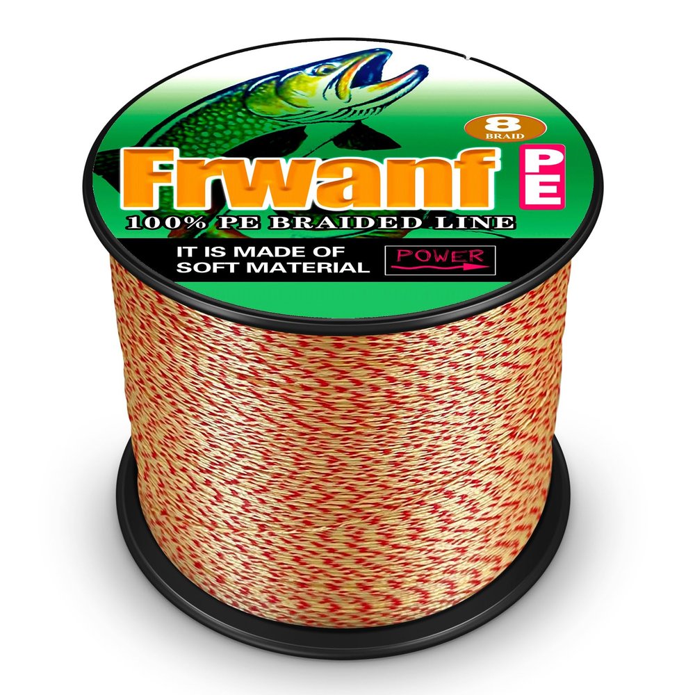 Frwanf 8 Strands Braided Fishing Line Unmatched Tensile Strength 100% PE Braided Line-Abrasion Resistant-No Stretch-Fishing String for Saltwater and Freshwater