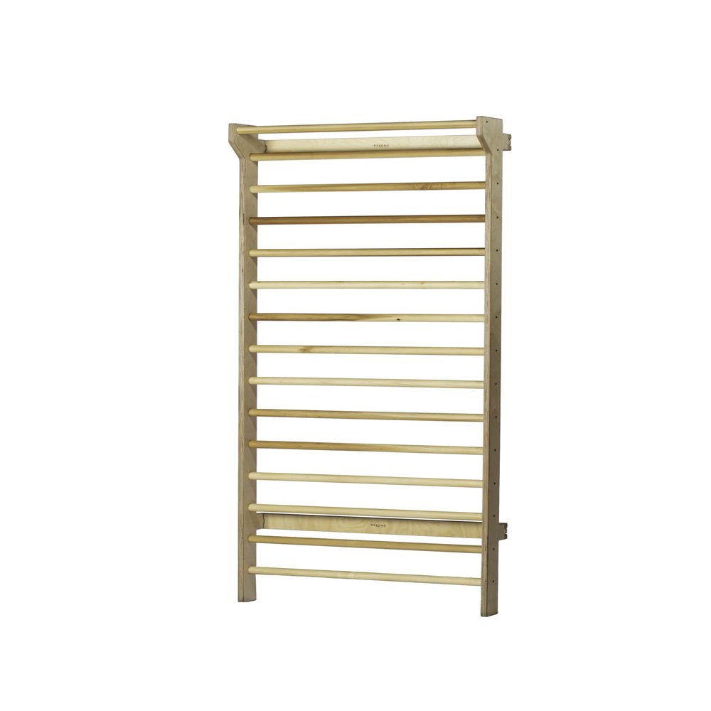 Beyond Balance Wood Swedish Ladder Stall Bar for Fitness, PSSE Therapy, and Pilates; 15 Poplar Rungs (1.5" Dia)