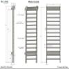 Beyond Balance Wood Swedish Ladder Stall Bar for Fitness, PSSE Therapy, and Pilates; 15 Poplar Rungs (1.5" Dia) view 2
