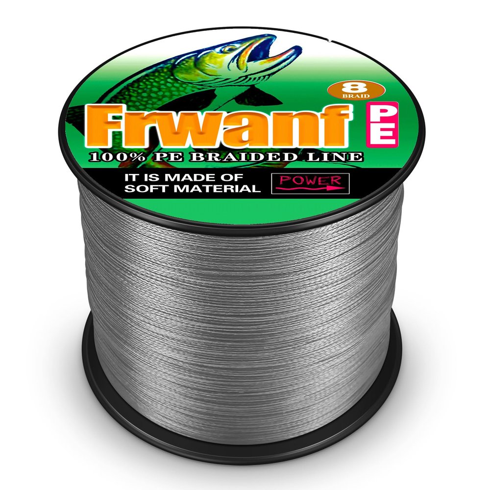 Frwanf 8 Strands Braided Fishing Line Unmatched Tensile Strength 100% PE Braided Line-Abrasion Resistant-No Stretch-Fishing String for Saltwater and Freshwater