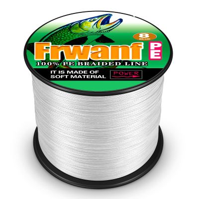 Frwanf 8 Strands Braided Fishing Line Unmatched Tensile Strength 100% PE Braided Line-Abrasion Resistant-No Stretch-Fishing String for Saltwater and Freshwater