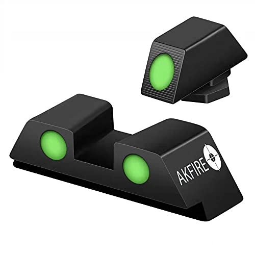 Sights 3-Dot Night Sights,Blue/Green Photoluminescent Outline, Special for G Night Sight Set for G17,G19,G22,G23,G26,G27,G33,G34,G35,G37,G38,G39 (Including Gen4) (Green)