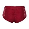 Loodgao Women's Sexy Floral Lace High Waist Boyshorts Underwear Cheeky High Cut Underpants Ruched Bikini Bottoms Red S view 2
