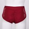 Loodgao Women's Sexy Floral Lace High Waist Boyshorts Underwear Cheeky High Cut Underpants Ruched Bikini Bottoms Red S view 4
