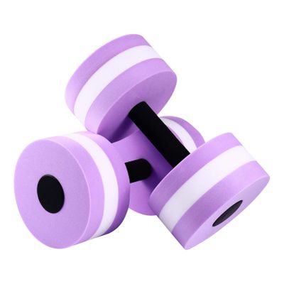2 Pcs Aquatic Dumbbells Exercise Water Dumbbells Pool EVA Barbells Floating Water for Kids Adults Swimming Training Sport