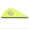 Q2I Archery 2 inch Rapt-X Vanes 50 Pack-Yellow view 2