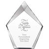 8" Safety Makes The Difference Vertex Prism Crystal Award, Personalized with Your Own Engraving Safety Makes The Difference Trophy Crystal, Engraving Included, Prime view 1