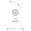 10" Basketball Aspiration Crystal Award, Personalized Basketball Crystal Trophy, Add Your Own Engraving Included, Prime view 1