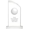 10" Golf Ball Aspiration Crystal Award, Personalized Golf Ball Crystal Trophy, Add Your Own Engraving Included view 1