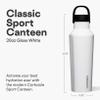 Corkcicle Sport Canteen - Keeps Drinks Cold 25 Hours - Stainless Steel Water Bottle - Triple-Insulated - Spill-Proof - Summer Drinkware Gift - Keeps Drinks Ice Cold - 20 oz - Gloss White view 2