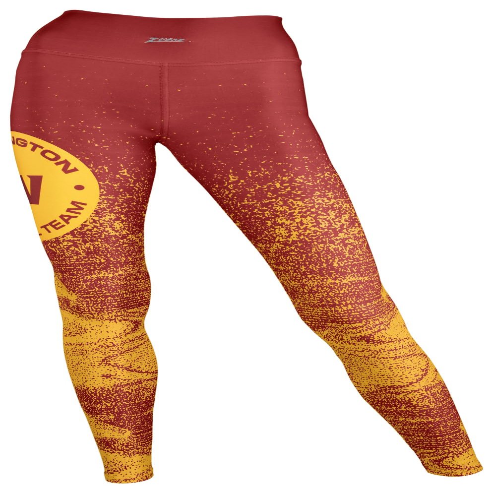 Zubaz Officially Licensed Women's NFL Static Fade Legging, Washington Football Team, Size X-Small