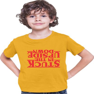 Medium Gold Youth Stuck in The Upside Down T-Shirt