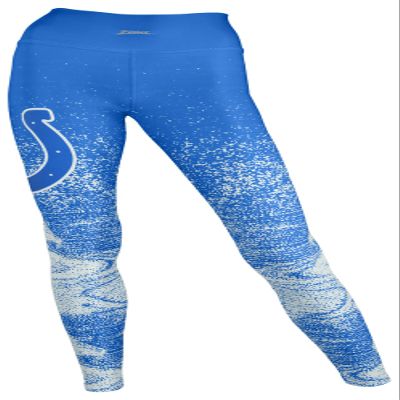Zubaz Officially Licensed Women's NFL Static Fade Legging, Indianapolis Colts, Size X-Small