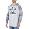 Zubaz NFL Men's Grey Lightweight Pullover Hoodie with Camo Print Sleeves - Green Bay Packers, Medium view 1