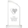 Crown Awards 10" Nursing with Heart Aspiration Crystal Award, Personalized Nursing with Heart Crystal Trophy, Add Your Own Engraving Included view 1