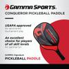 GAMMA Sports Conqueror Pickleball Paddle, Graphite Composite Surface and Honeycomb Grip, Conqueror view 4