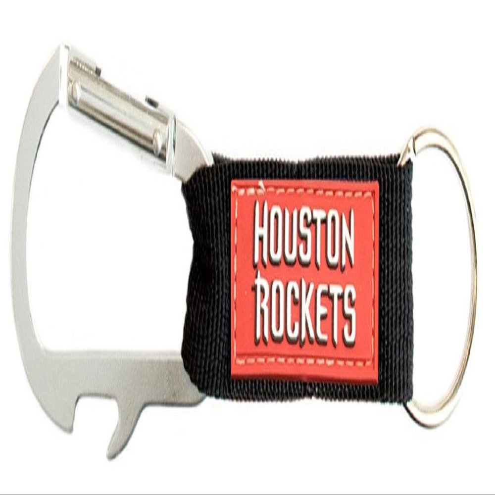 Pro Specialties Group Rockets Premium Carabiner Clip Bottle Opener Keychain Combo Basketball